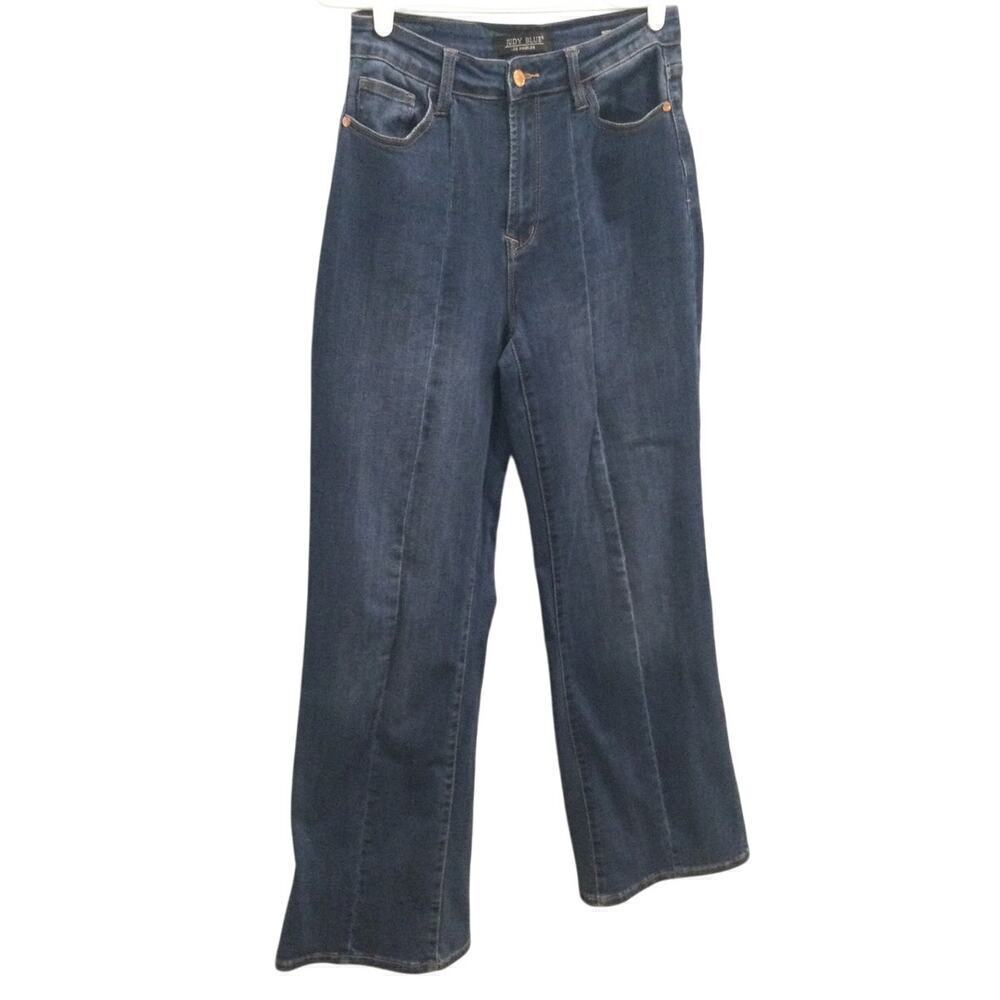 Judy Blue Womens Flare Leg Trousers Size 9 29 Dark Wash Jeans Western Classic